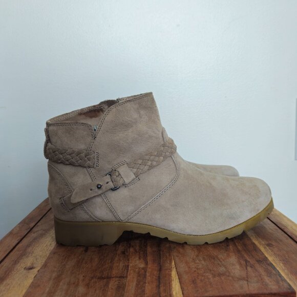 Teva De La Vina Women's Ankle Boots Suede Desert Taupe Size 9 - Picture 3 of 9